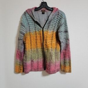 🤍 Rising International Tie - Dye Colorful Hooded Zip-Up Jacket